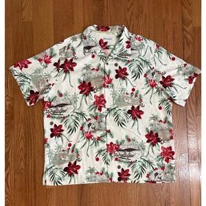 Tommy Bahama Honolulu Holiday Camp Shirt 100% Silk Men's Size 3XL- EUC